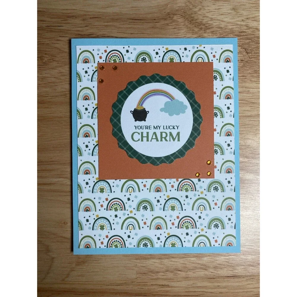 Handmade St. Patrick’s Day Blank Greeting Card A2 & Envelope